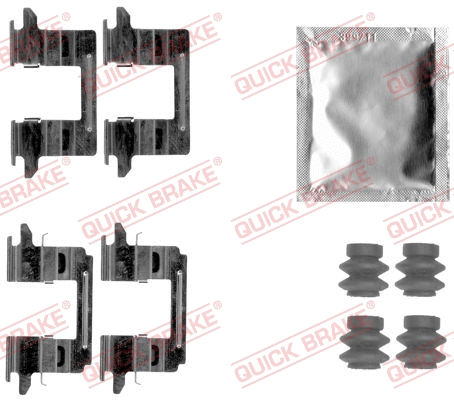 Diskinių stabdžių trinkelių priedų komplektas QUICK BRAKE 109-1841