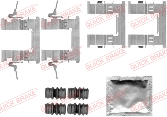 Diskinių stabdžių trinkelių priedų komplektas QUICK BRAKE 109-1842