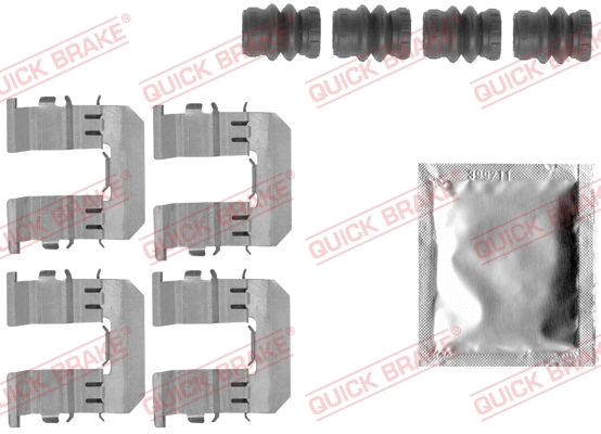 Diskinių stabdžių trinkelių priedų komplektas QUICK BRAKE 109-1847