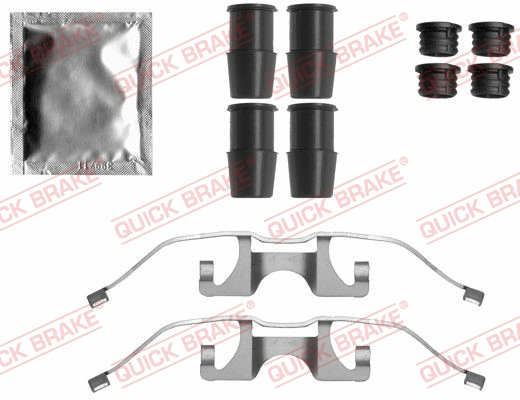 Diskinių stabdžių trinkelių priedų komplektas QUICK BRAKE 109-1849