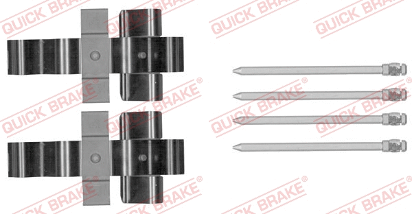 Diskinių stabdžių trinkelių priedų komplektas QUICK BRAKE 109-1852