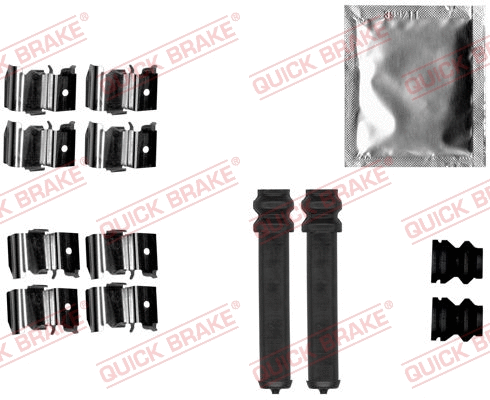 Diskinių stabdžių trinkelių priedų komplektas QUICK BRAKE 109-1855