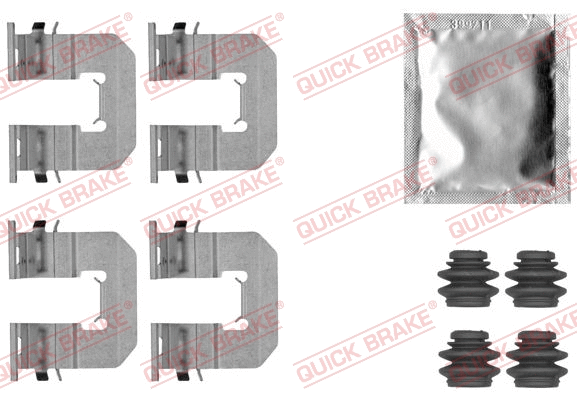 Diskinių stabdžių trinkelių priedų komplektas QUICK BRAKE 109-1856