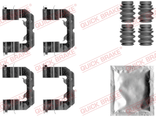Diskinių stabdžių trinkelių priedų komplektas QUICK BRAKE 109-1859