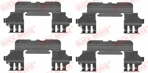 Diskinių stabdžių trinkelių priedų komplektas QUICK BRAKE 109-1860