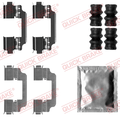 Diskinių stabdžių trinkelių priedų komplektas QUICK BRAKE 109-1861