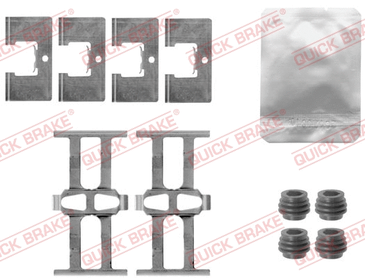 Diskinių stabdžių trinkelių priedų komplektas QUICK BRAKE 109-1863