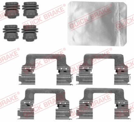 Diskinių stabdžių trinkelių priedų komplektas QUICK BRAKE 109-1867