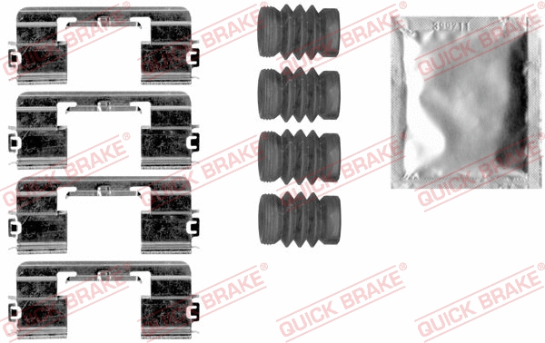 Diskinių stabdžių trinkelių priedų komplektas QUICK BRAKE 109-1875