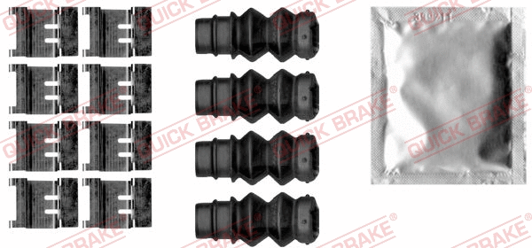 Diskinių stabdžių trinkelių priedų komplektas QUICK BRAKE 109-1877