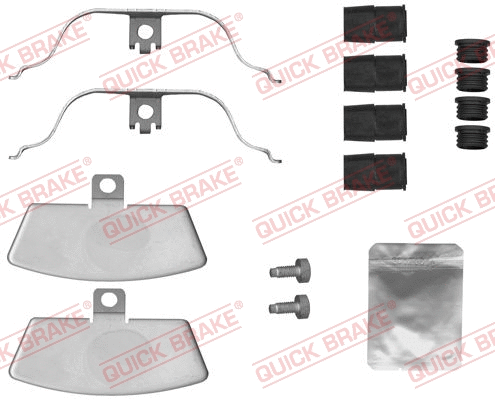 Diskinių stabdžių trinkelių priedų komplektas QUICK BRAKE 109-1880