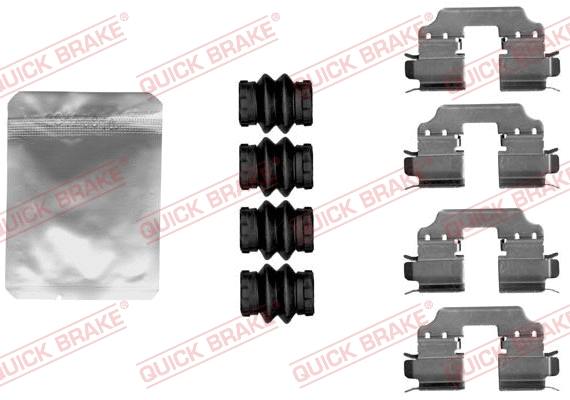 Diskinių stabdžių trinkelių priedų komplektas QUICK BRAKE 109-1881