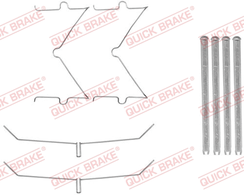 Diskinių stabdžių trinkelių priedų komplektas QUICK BRAKE 109-1885
