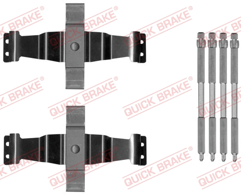 Diskinių stabdžių trinkelių priedų komplektas QUICK BRAKE 109-1886