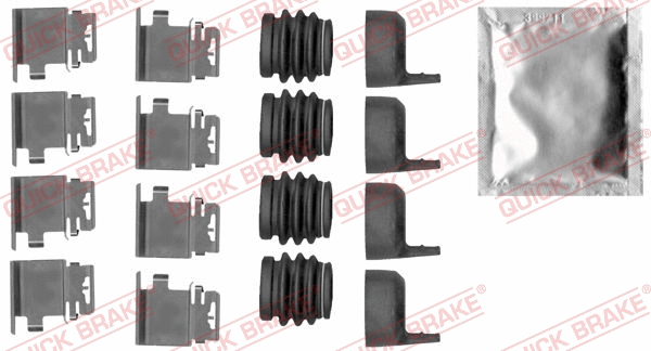 Diskinių stabdžių trinkelių priedų komplektas QUICK BRAKE 109-1890