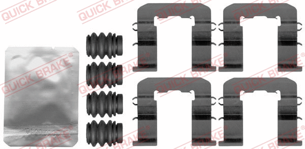 Diskinių stabdžių trinkelių priedų komplektas QUICK BRAKE 109-1893