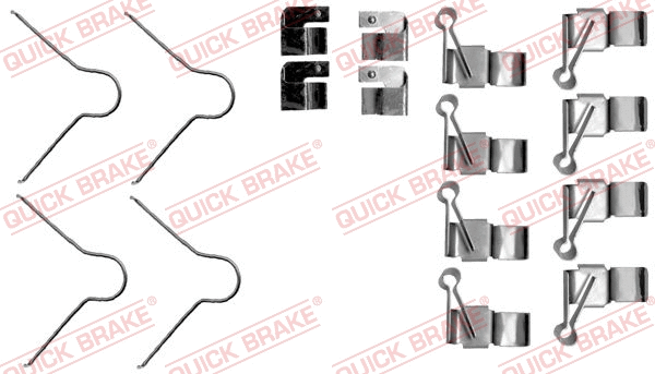 Diskinių stabdžių trinkelių priedų komplektas QUICK BRAKE 109-1895