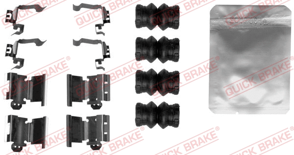 Diskinių stabdžių trinkelių priedų komplektas QUICK BRAKE 109-1897