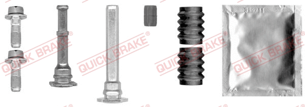 Stabdžių apkabos kreipiančiųjų movų rinkinys QUICK BRAKE 113-0007X