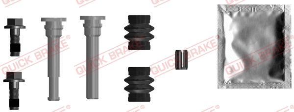 Stabdžių apkabos kreipiančiųjų movų rinkinys QUICK BRAKE 113-0033X