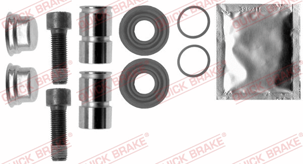Stabdžių apkabos kreipiančiųjų movų rinkinys QUICK BRAKE 113-1307X