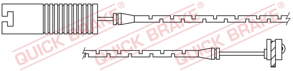 Stabdžių trinkelių susidėvėjimo daviklis QUICK BRAKE WS 0205 A