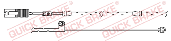 Stabdžių trinkelių susidėvėjimo daviklis QUICK BRAKE WS 0244 A