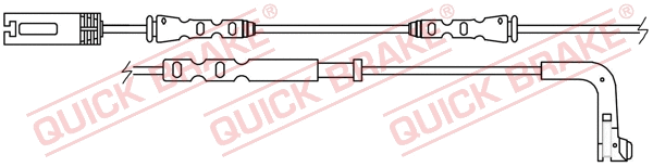 Stabdžių trinkelių susidėvėjimo daviklis QUICK BRAKE WS 0250 A
