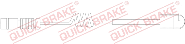 Stabdžių trinkelių susidėvėjimo daviklis QUICK BRAKE WS 0251 A