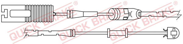 Stabdžių trinkelių susidėvėjimo daviklis QUICK BRAKE WS 0253 A