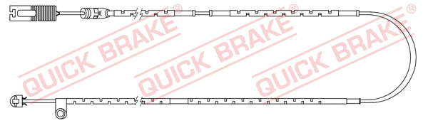 Stabdžių trinkelių susidėvėjimo daviklis QUICK BRAKE WS 0254 A
