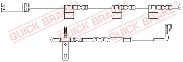 Stabdžių trinkelių susidėvėjimo daviklis QUICK BRAKE WS 0267 A