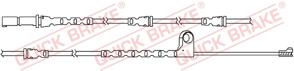 Stabdžių trinkelių susidėvėjimo daviklis QUICK BRAKE WS 0290 A