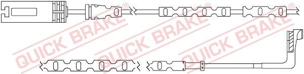 Stabdžių trinkelių susidėvėjimo daviklis QUICK BRAKE WS 0296 A