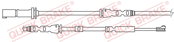 Stabdžių trinkelių susidėvėjimo daviklis QUICK BRAKE WS 0303 A