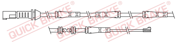 Stabdžių trinkelių susidėvėjimo daviklis QUICK BRAKE WS 0305 A
