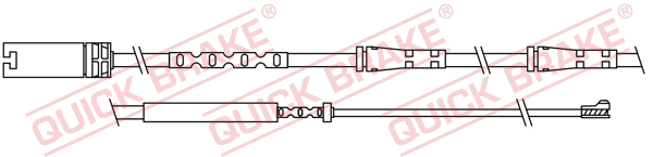 Stabdžių trinkelių susidėvėjimo daviklis QUICK BRAKE WS 0307 A
