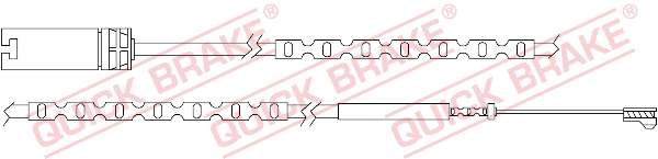 Stabdžių trinkelių susidėvėjimo daviklis QUICK BRAKE WS 0308 A