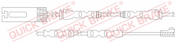 Stabdžių trinkelių susidėvėjimo daviklis QUICK BRAKE WS 0317 A