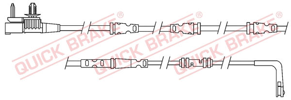 Stabdžių trinkelių susidėvėjimo daviklis QUICK BRAKE WS 0325 A