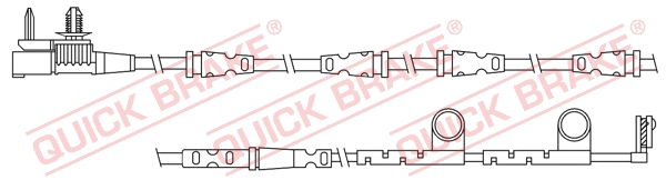 Stabdžių trinkelių susidėvėjimo daviklis QUICK BRAKE WS 0330 A