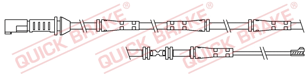 Stabdžių trinkelių susidėvėjimo daviklis QUICK BRAKE WS 0365 A
