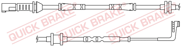 Stabdžių trinkelių susidėvėjimo daviklis QUICK BRAKE WS 0383 A