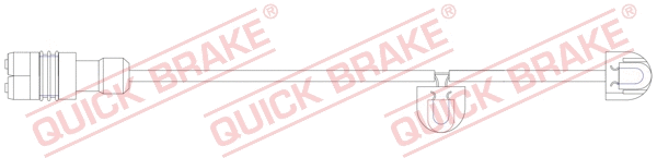 Stabdžių trinkelių susidėvėjimo daviklis QUICK BRAKE WS 0398 A