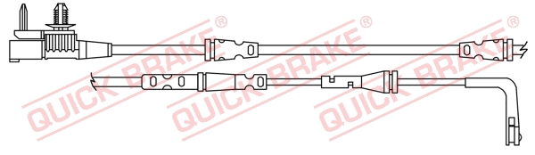 Stabdžių trinkelių susidėvėjimo daviklis QUICK BRAKE WS 0408 A