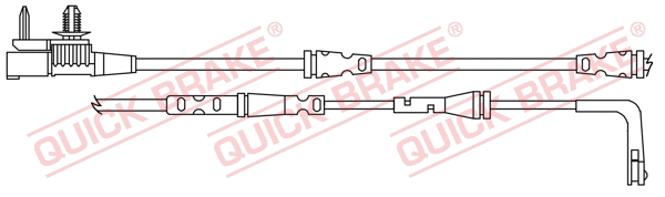 Stabdžių trinkelių susidėvėjimo daviklis QUICK BRAKE WS 0409 A