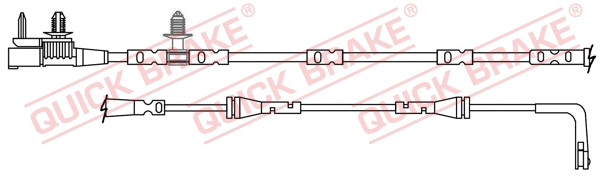 Stabdžių trinkelių susidėvėjimo daviklis QUICK BRAKE WS 0412 A