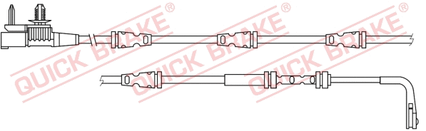 Stabdžių trinkelių susidėvėjimo daviklis QUICK BRAKE WS 0432 A