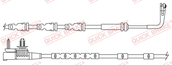 Stabdžių trinkelių susidėvėjimo daviklis QUICK BRAKE WS 0447 A