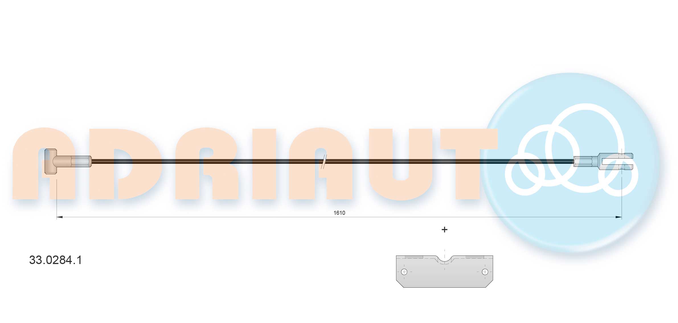 Stovėjimo stabdžio trosas ADRIAUTO 33.0284.1